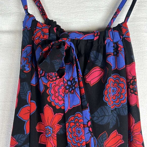 ModCloth Illuminated Elegance Chiffon Floral Halter Maxi Dress XL WhimsyGoth Fai - Picture 5 of 9